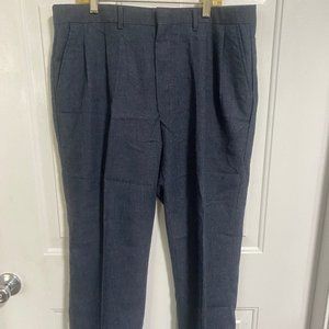 Vintage Knight Bridge Men's Pants 34/26 Polyester Gray Blue